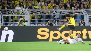 Brachte den BVB mit einem fulminanten Schuss in Führung: Karim Adeyemi.