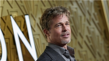 Brad Pitt stellt „Babylon - Rausch der Ekstase“ in London vor.