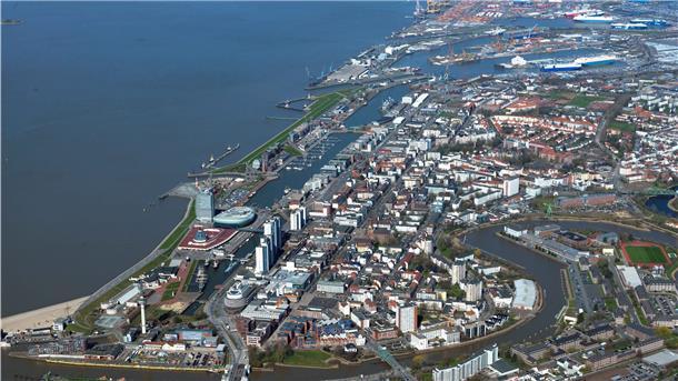 Bremerhaven von oben, Luftfoto