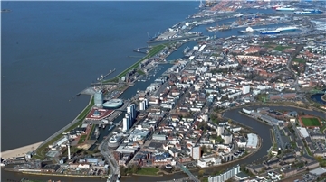 Bremerhaven von oben, Luftfoto