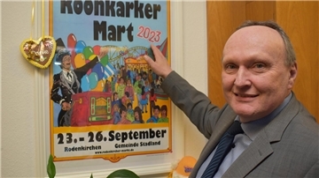 Bürgermeister Harald Stindt freut sich bereits auf den offiziell 888. Roonkarker Mart vom 23. bis 26. September.