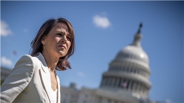 Bundesaußenministerin Annalena Baerbock hält sich für politische Gespräche in Washington auf.