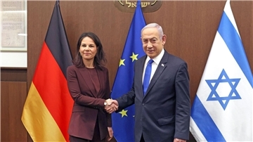 Bundesaußenministerin Annalena Baerbock und Israels Premier Benjamin Netanjahu trafen sich am Mittwoch in Jerusalem.