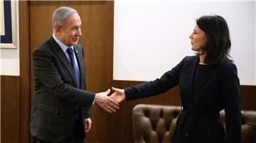 Bundesaußenministerin Annalena Baerbock wird in Jerusalem von Ministerpräsident Benjamin Netanjahu empfangen.