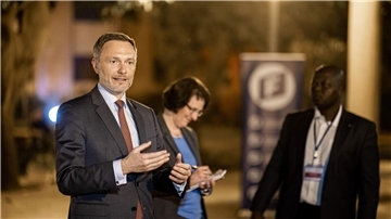 Bundesfinanzminister Christian Lindner in Bamako.