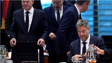 Bundeskanzler Olaf Scholz und Wirtschaftsminister Robert Habeck in Berlin.