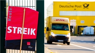 Bundesweit hat die Gewerkschaft Verdi am Freitag zum Warnstreik bei der Deutschen Post aufgerufen.