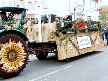 Bunt, laut und fröhlich - die Tarmstedter Erntewagenparade