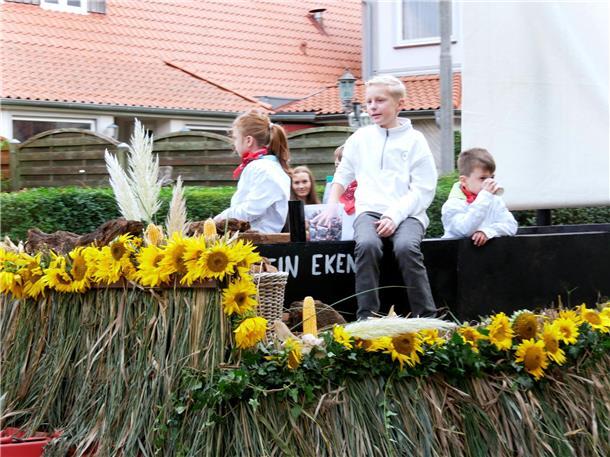 Bunt, laut und fröhlich - die Tarmstedter Erntewagenparade