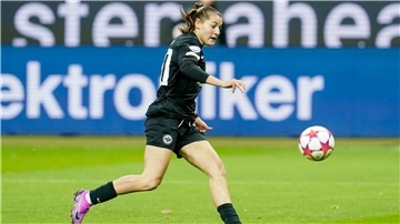 Carlotta Wamser erzielte für Eintracht Frankfurt gegen den FC Carl Zeiss Jena die 1:0-Führung.