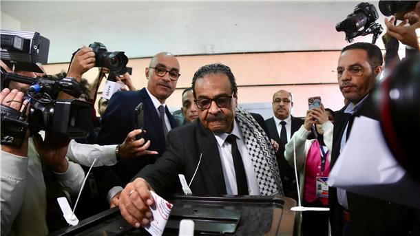 Chan cenlos: Farid Sahran, der wohl bekannteste von Al-Sisi Gegenkandidaten, bei der Stimmabgabe in Kairo.