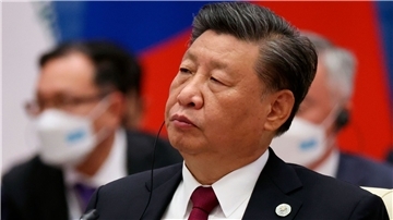 Chinas Präsident Xi Jinping beim Gipfel der Shanghaier Organisation für Zusammenarbeit (SCO) in Usbekistan.
