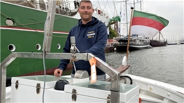 Christian Schwan ist mit dem Börteboot "Hamborger Lock" von Helgoland zur Sail gefahren.