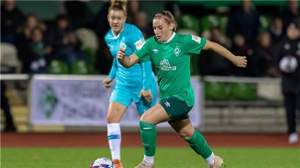 „Ich habe mittlerweile ein grün-weißes Herz“ Cindy König erzielte 99 Treffer für Werder Bremen. Damit ist sie Rekordtorschützin.