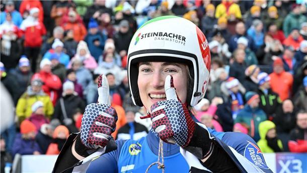 Rodlerin Egle wegen verpasster Dopingtests gesperrt Da war für Madeleine Egle noch alles in Ordnung: Nun ist die Österreicherin gesperrt und verpasst Olympia. (Archivbild)