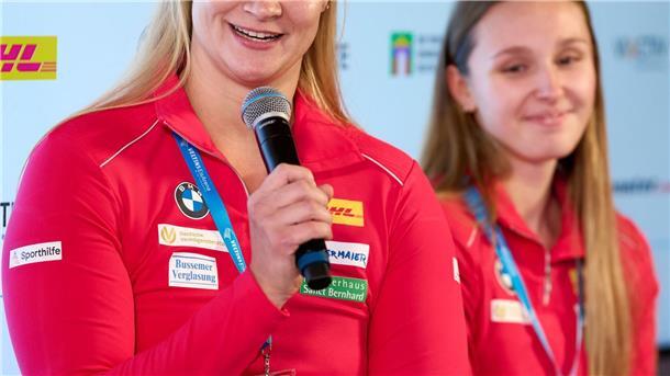 Rodel-Überraschung: Rekordweltmeister mit Comeback-Sieg Dajana Eitberger (l) und Magdalena Matschina bilden in dieser Saison ein Doppel.