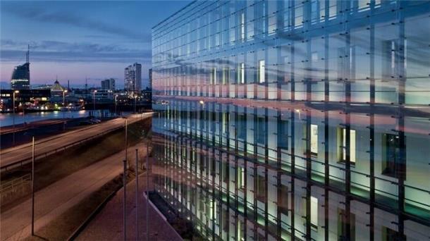 Das Gebäude C des Alfred-Wegener-Instituts in Bremerhaven. Die Fassade hat das Architekturbüro Westphal Architekten BDA aus Bremen gestaltet.