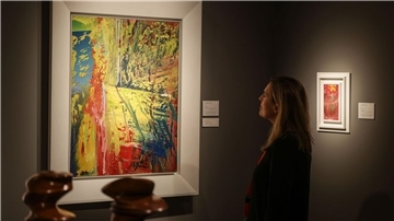 Das Bild „U.L.“ von Gerhard Richter ist das teuerste Werk auf der Messe.