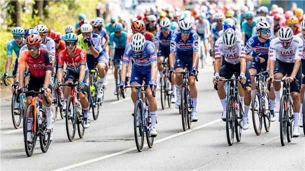 Das Fahrerfeld startet bei den Cyclassics an der Hamburger Außenalster.