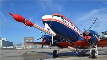 Das Forschungsflugzeug „Polar 6“ absolvierte am Dienstag noch einen Testflug über der Nordsee westlich von Helgoland. Am 10. März hebt es zusammen mit „Polar 5“ Richtung Arktis ab.
