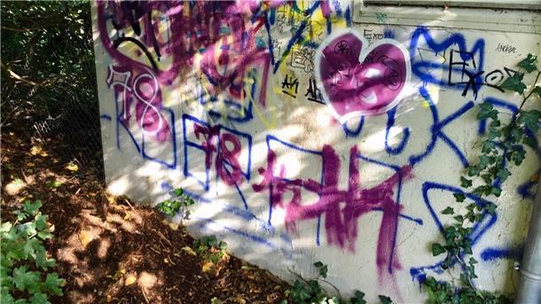 Das Ende der wilden Räuberhöhlen: Leherheider bekommen neues Wohnquartier Graffitis auf einem Trafohäuschen der SWB Bremerhaven. Hier am Hakenweg war einst ein Treffpunkt krimineller Jugendgangs.