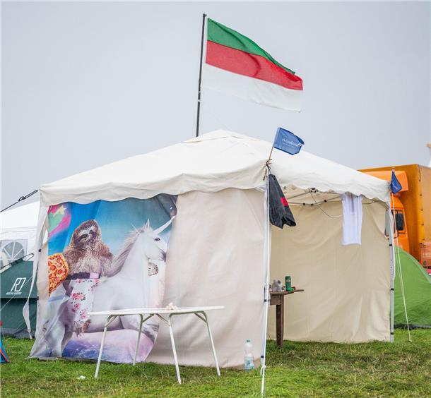 Das Helgoland-Partyzelt