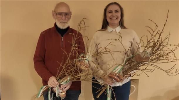 Das Kohl-Königspaar des Schützenvereins Burhave, Hartmut Garbade und Femke Velthuis.