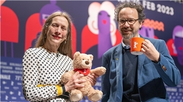 Das Leitungs-Duo der Berlinale, Mariette Rissenbeek und Carlo Chatrian in Berlin.