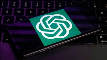 Das Logo von OpenAI, dem Hersteller von ChatGPT: Die Künstliche Intelligenz wird von den Menschen in Deutschland als wichtigste digitale Zukunftstechnologie gesehen.