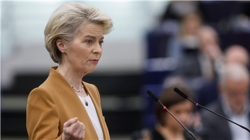 „Das Netto-Null-Industrie-Gesetz sorgt für Tempo, Vereinfachung und es stellt Fördergelder bereit“: EU-Kommissionchefin Ursula von der Leyen.