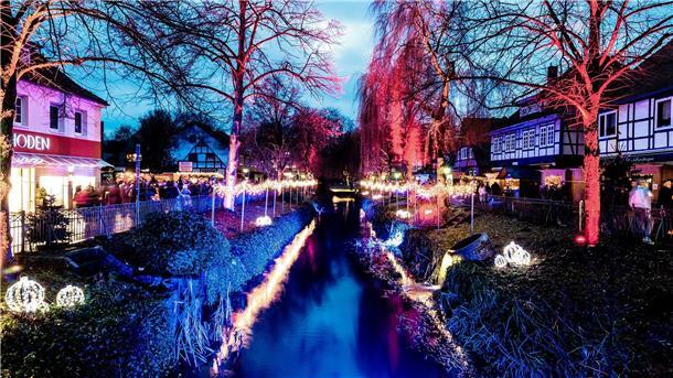 Weihnachtsbeleuchtung in Rotenburg an der Wümme.