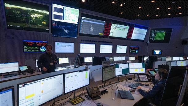 Das Satelliten-Kontrollzentrum der ESA.