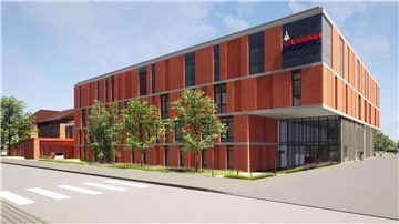 Visualisierung des geplanten Erweiterungsbaus am St.-Bernhard-Hospital in Brake