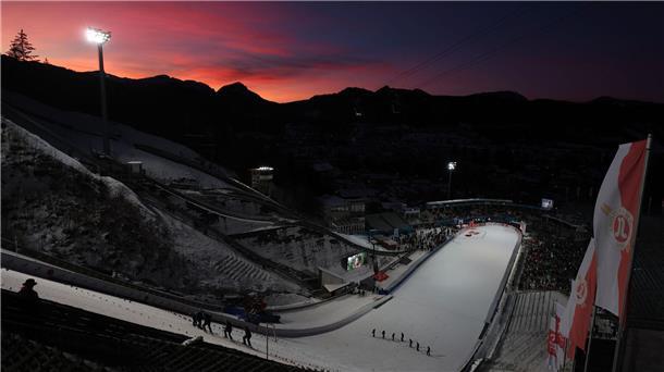 Das Stadion in Oberstdorf bei der Two-Nights-Tour.