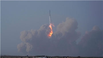 Das „Starship“ von SpaceX war Mitte April erstmals zu einem unbemannten Teststart aufgebrochen.
