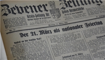 Das Titelblatt der Zevener Zeitung vom 20. März 1933.