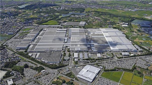 Das Toyota-Werk Takaoka in Toyota in Zentraljapan. Alle 28 Fahrzeugmontagelinien in Toyotas 14 Autowerken in Japan sind abgeschaltet worden.