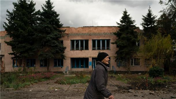 Das von der ukrainischen Armee befreite Dorf Drobyshewe nahe der Stadt Lyman.