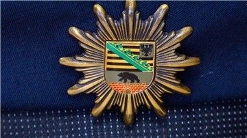 Das Wappen der Landespolizei von Sachsen-Anhalt (Symbolfoto).