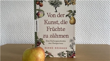 Buchcover mit Obst.