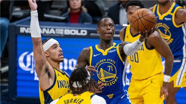 Dennis Schröder traf für die Golden State Warriors gegen die Indiana Pacers nur fünf seiner 13 Versuche aus dem Feld.