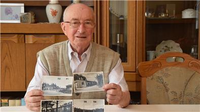 Der 92-jährige Friedrich Sandfuchs aus Neuenwalde, der ehemals in Glinstedt wohnte, hat vier Postkarten der ehemaligen Reichsarbeitsdienstabteilung 4/176 „Edgar Steinbach“ verwahrt, die hinterm Wald im Glinstedter Ortsteil Forstort-Anfang bestand.