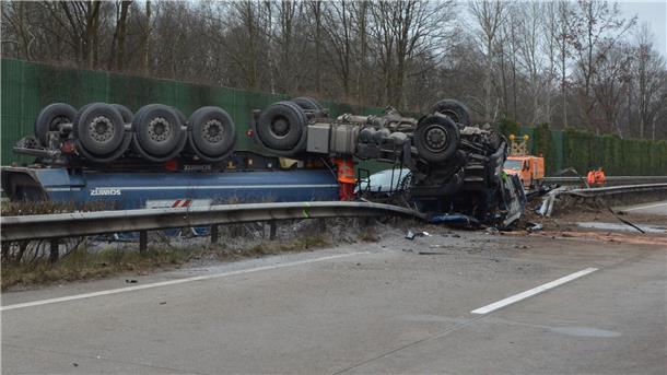 Unfall Lkw Auto Autobahn