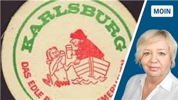 Der Bierdeckel erinnert an die Bremerhavener Karlsburg Brauerei, die bis 1974 existierte.