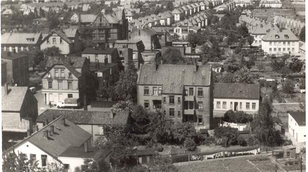 Nordenhamer Wasserturm ist seit Jahrzehnten ein attraktives Fotomotiv Der Blick vom Wasserturm Richtung Viktoriastraße im Jahr 1960.