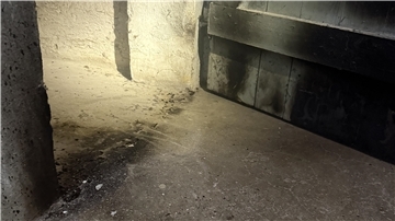 Brandschaden im Keller eines Hauses.