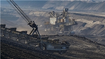 Der Braunkohletagebau Welzow-Süd der Lausitz Energie Bergbau AG (LEAG).