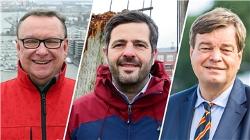 Der Bremerhavener Uwe Schmidt (SPD, von links) bleibt Bundestagsmitglied; Daniel Schneider (SPD) und Enak Ferlemann (CDU) aus dem Cuxland sind im nächsten Bundestag nicht mehr dabei.