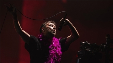 Der Brite Damon Albarn steckt hinter der virtuellen Band Gorillaz.