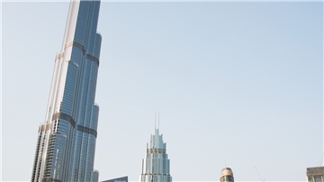 Der Burj Khalifa in Dubai (Vereinigte Arabische Emirate).